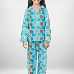 Sand Dune Unisex Kids Printed Night suit-image-66