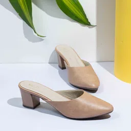 Inc 5 Women Party Pointed Block Heel Mules-11