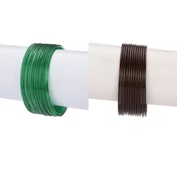 1ST TIME Set Of 24 Green Alloy Bangles-picture-4