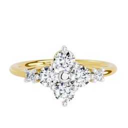 Sparkles Lab Grown Diamond 0.71 Carat IGI Certified Cluster Ring-image-85