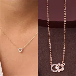 Boghra Sales Set Of 2 Gold-Plated Alloy Cubic Zirconia Necklace-18