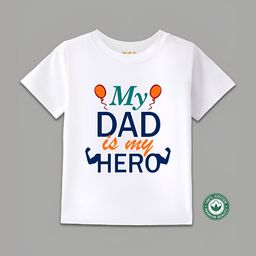 BLUSHES Kids Father's Day Theme Typography Printed Regular Fit Cotton T-shirt-45