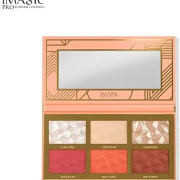 HIGHLIGHT,BLUSH AND CONTOUR PALETTE 6 - COLOR Highlighter 24 g-0