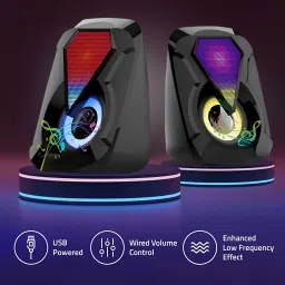 JAXTER RM-601cs RGB Lights Computer Speaker 10 W Bluetooth Laptop/Desktop Speaker image 3