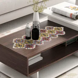 YWULY Multicolored Geometric Beaded Table Runner image 3