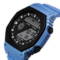 FELIZER Men Digital Watch Dial & Silicon Straps Digital Multi Function Watch LSKA-147-Blue image 2