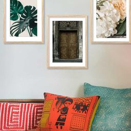 WALLLANE Brown 3 Piece Wood Floral and Botanical Wall Paintings-image-95