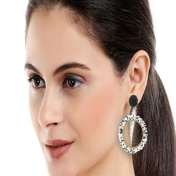 Vientiq Gold Plated Artificial Beads Beaded Circular Shape Drop Earrings image 3