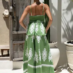 Routes by All About You Printed Shoulder Strap Neck Top With Palazzo Co-Ords image 2