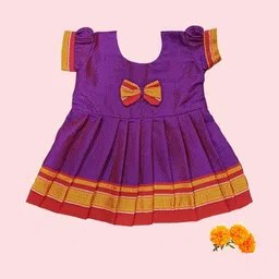 Mom and Me Purple Cotton Dresses-image-37