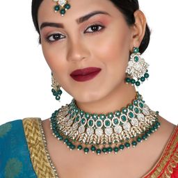 VATSALYA creation Green Jewellery Set-48