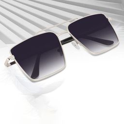 SPADEACES Unisex Black Lens & Silver-Toned Square Sunglasses With UV Protected Lens-picture-18