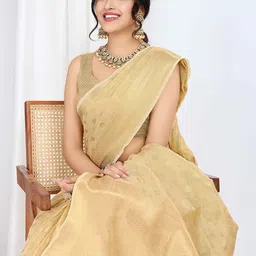 TASRIKA Ethnic Motifs Woven Design Zari Tissue Saree-picture-15