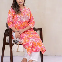 KPF Women Floral Embroidered Floral Kurta-picture-37
