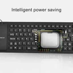 BLAPOXE Foldable Silicone Wired Silent Keyboard, 85-Key Portable Soft Rubber Keyboard Wired USB, Wireless Handheld Multi-device Keyboard image 4