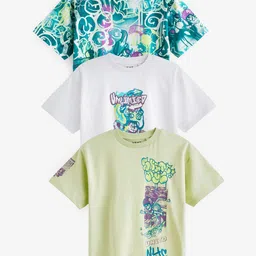 NEXT Boys Pack of 3 Printed T-shirts-37