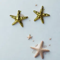 D MAK Gold-Plated Star Shaped Studs image 2