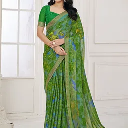 DIVASTRI Poly Chiffon Saree-picture-4