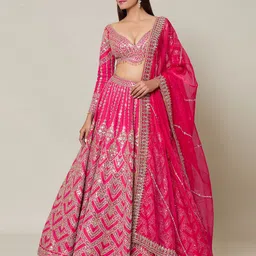 Samyukta Singhania Embellished Beads and Stones Ready to Wear Lehenga & Blouse With Dupatta-56
