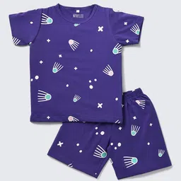 Nite Flite Kids Pure Cotton Printed Night suit-picture-11