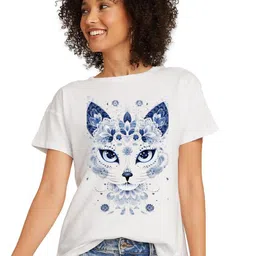 VLAM Women Printed Raw Edge T-shirt-picture-13