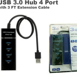 TERABYTE 4 Port USB HUB SuperSpeed 3.0 Portable Mini-Hub For Pendrive, Mouse, Keyboards, Camera, Mobile, Tablet, PC, Laptop, TV Etc ( USB Hub image 4