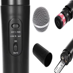 divinext VHF Wireless Microphone System 200ft Wireless Range Rider Rx-68 Very High Frequency (VHF) Wireless Cordless Portable Handheld Transmitter Microphone System with Receiver for Public Address System, Studio, Karaoke, Radio, Live-performances, Conference Halls, Musical Shows, Opera, Public Speeches , Meetings, Class Room Teachings, Demonstrations, While Move Indoor, Outdoor PA System image 2