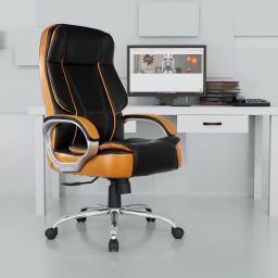SpaceX Leatherette Office Chair 3-Years Warranty Included Cushioned Seat Leatherette Office Executive Chair-image-40