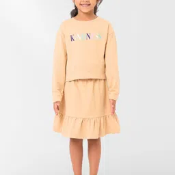 Nuego Girls Printed T-shirt with Skirt-image-75