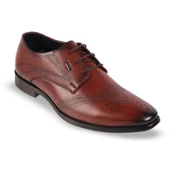 Metro Men Textured Leather Formal Brogues-image-83