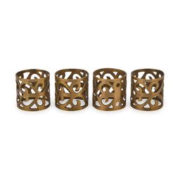 Fabindia 4-Pcs Brass Round Napkin Rings-image-15