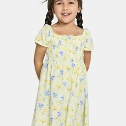 THE CHILDREN'S PLACE Floral Print Smocked Dress with Bow Detail-picture-32
