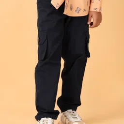 V-Mart Boys Solid Mid-Rise Cargos Trousers-picture-17