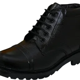 RICHERSON 100% GENUINE LEATHER POLICE UNIFORM SHOES FOR MEN Boots For Men-image-79