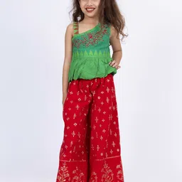 Twisha Girls Printed Top with Palazzos-image-35
