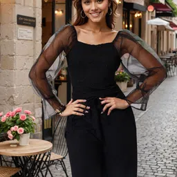 Freehand by The Indian Garage Co. Women Bell Sleeves Blouson Top-image-83
