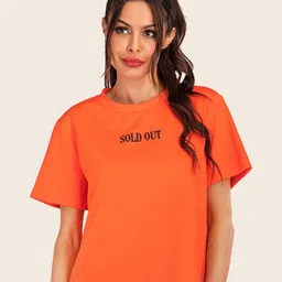 Outzidr Women Typography Printed Regular Fit T-shirt-image-98