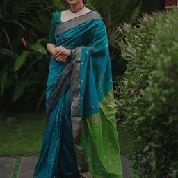 HERE&NOW Woven Design Zari Banarasi Saree-picture-14