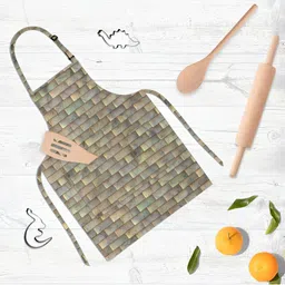 ArtzFolio Yellow & Brown Printed Cotton Aprons-26