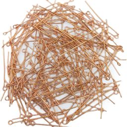 Eye pins for bead jewelry and other jewelry making (1.5 inch) - 200 pcs (Copper)-image-61