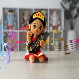Saraswati Devi (Mini 7 Inch) Mantra Singing Plush Toy - 11 cm-image-36