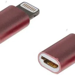 Tech-X Red Micro USB to 8 Pin Metal Charger Adapter Converter Pack of 2 Phone Converter-image-8