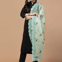 Kaizen TEXO FAB Printed Organza Dupatta image 3