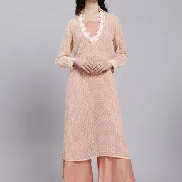 WoowZerZ Embroidered Top & Palazzo With Tunic Co-Ords-image-17