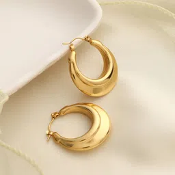 KRENOZ Circular Half Hoop Earrings-55