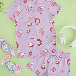 Pantaloons Junior Girls Printed Night suit-picture-24