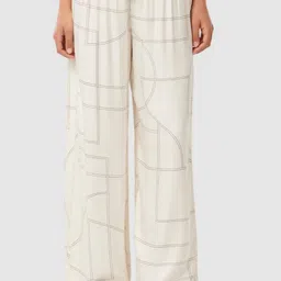 Forever New Women Printed Relaxed Straight Leg Straight Fit High-Rise Trousers-image-43