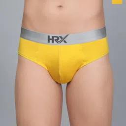 HRX by Hrithik Roshan Pack Of 2 Pure Cotton Basic Briefs HRX_BRF_001_YLW/GR/_2PC-YELLOW-picture-32