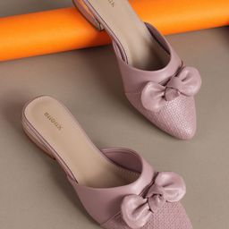 Anouk Textured Party Block Mules-0
