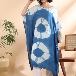 Maaesa Women Dyed Round Neck Kaftan Kurta-picture-33